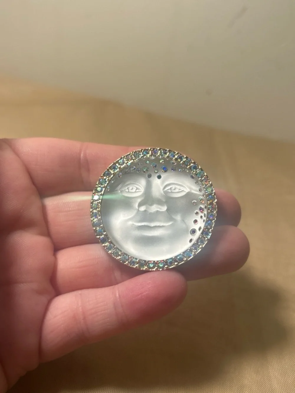 Kirks Folly white moon brooch